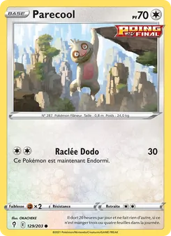 Carte Pokémon Parecool 129 — Évolution Céleste