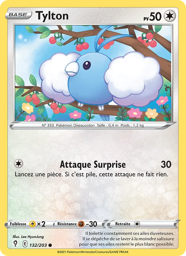 Carte Pokémon Tylton 132/203 de l'extension Évolution Céleste