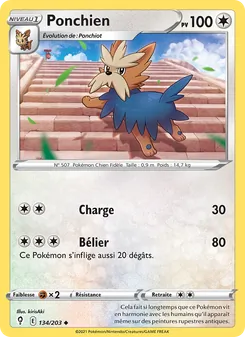 Carte Pokémon Ponchien 134 — Évolution Céleste