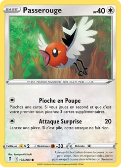 Carte Pokémon Passerouge 138 — Évolution Céleste