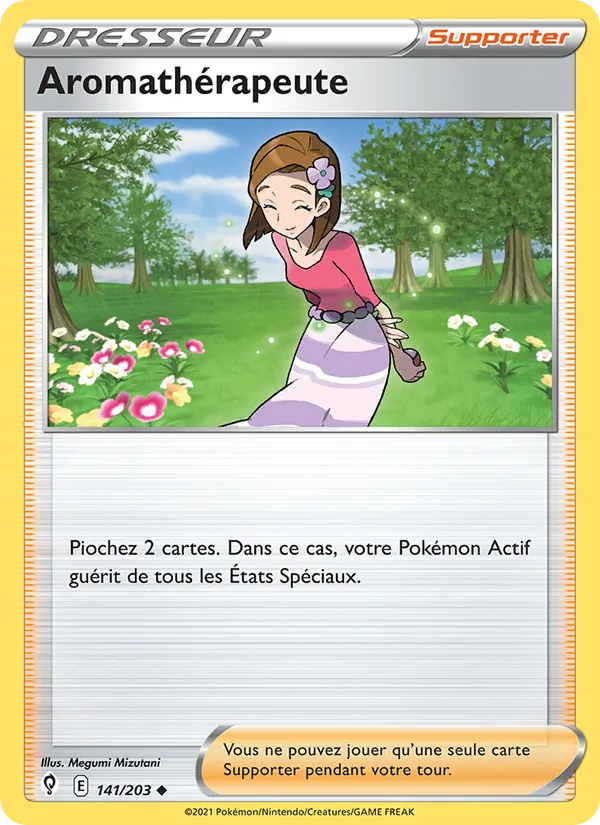 Carte Pokémon Aromathérapeute 141/203 de l'extension Évolution Céleste