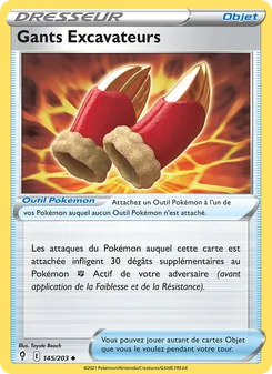 Carte Pokémon Gants Excavateurs 145 — Évolution Céleste