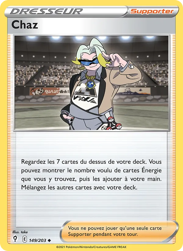 Carte Pokémon Chaz 149/203 de l'extension Évolution Céleste