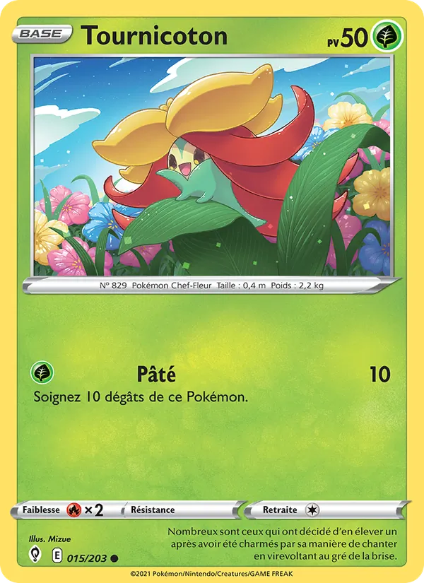 Carte Pokémon Tournicoton 15/203 de l'extension Évolution Céleste