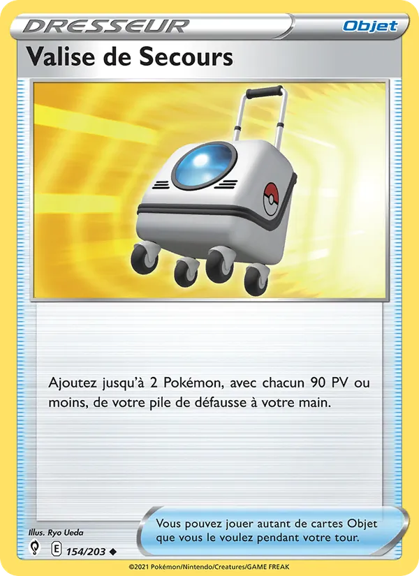 Carte Pokémon Valise de Secours 154/203 de l'extension Évolution Céleste