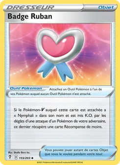Carte Pokémon Badge Ruban 155 — Évolution Céleste