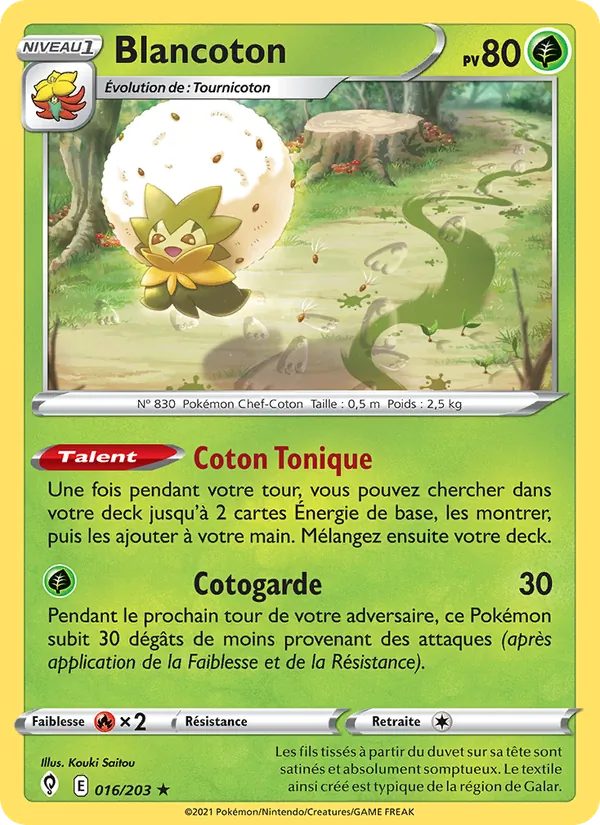 Carte Pokémon Blancoton 16/203 de l'extension Évolution Céleste