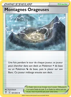 Carte Pokémon Montagnes Orageuses 161 — Évolution Céleste