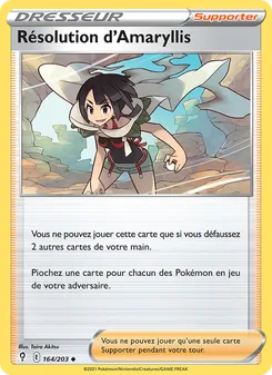 Carte Pokémon Résolution d'Amaryllis 164 — Évolution Céleste