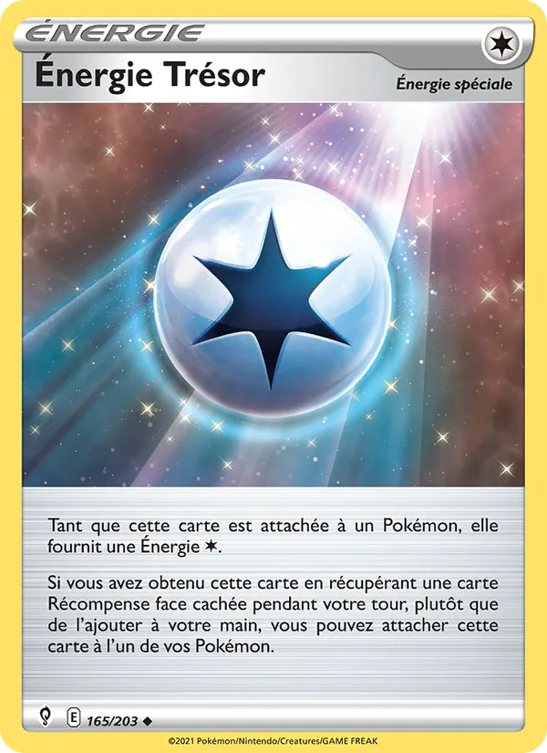 Carte Pokémon Énergie Trésor 165/203 de l'extension Évolution Céleste