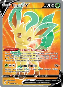 Carte Pokémon Phyllali V 166 — Évolution Céleste