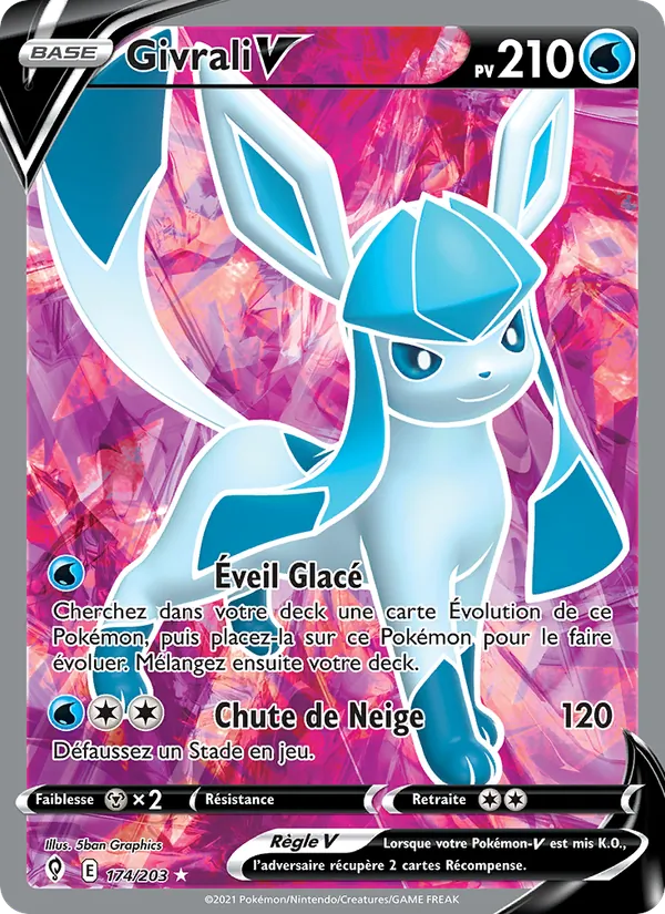 Carte Pokémon Givrali V 174/203 de l'extension Évolution Céleste