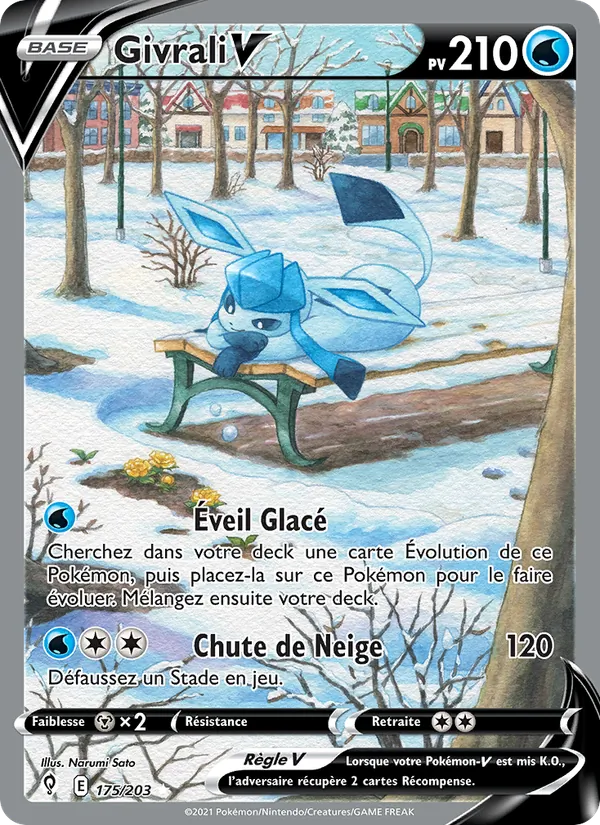 Carte Pokémon Givrali V 175/203 de l'extension Évolution Céleste