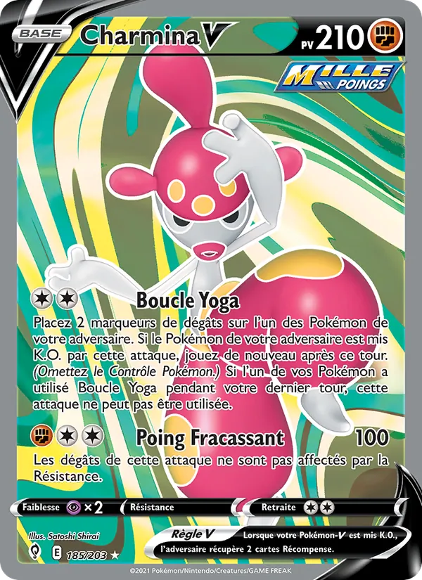 Carte Pokémon Charmina V 185/203 de l'extension Évolution Céleste