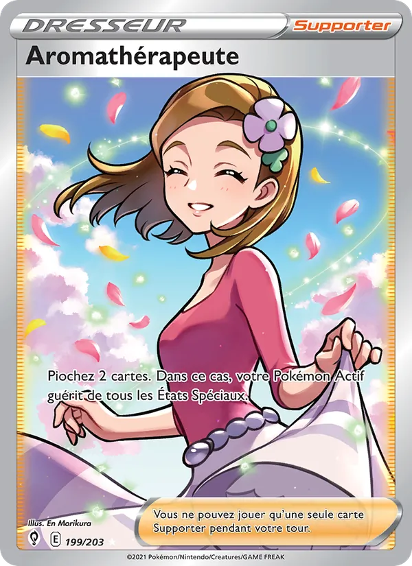 Carte Pokémon Aromathérapeute 199/203 de l'extension Évolution Céleste