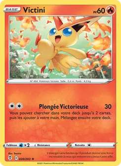 Carte Pokémon Victini 20 — Évolution Céleste