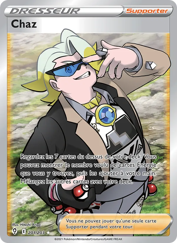 Carte Pokémon Chaz 201/203 de l'extension Évolution Céleste