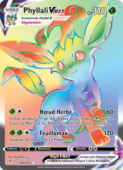 Carte Pokémon Phyllali VMAX 204 — Évolution Céleste