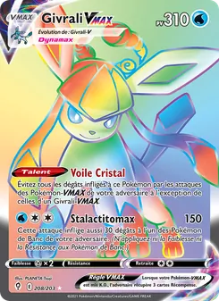 Carte Pokémon Givrali VMAX 208 — Évolution Céleste