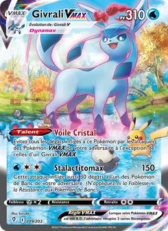 Carte Pokémon Givrali VMAX 209 — Évolution Céleste