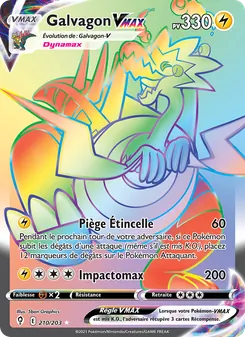 Carte Pokémon Galvagon VMAX 210 — Évolution Céleste