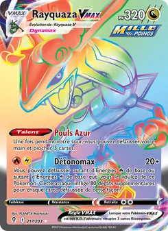 Carte Pokémon Rayquaza VMAX 217 — Évolution Céleste