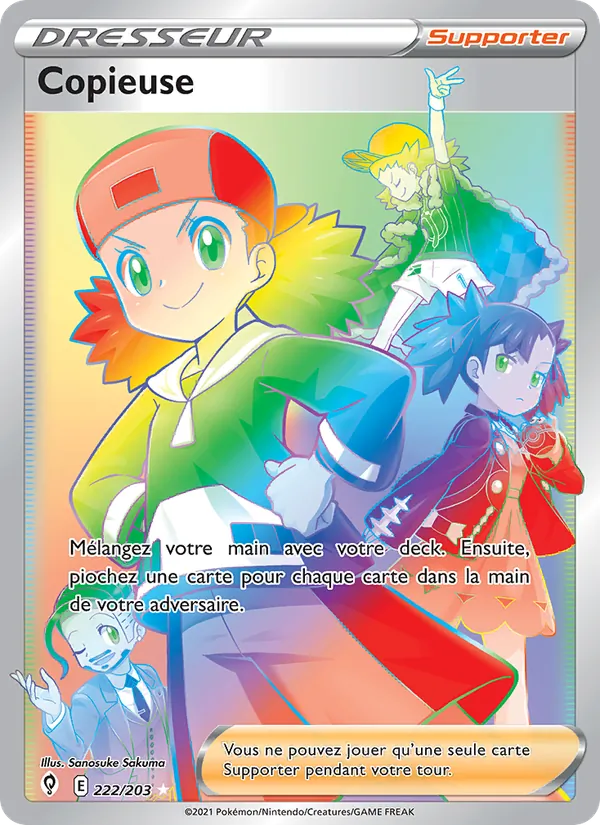 Carte Pokémon Copieuse 222/203 de l'extension Évolution Céleste