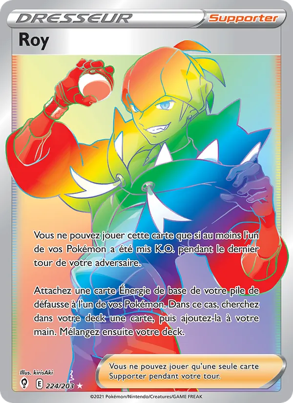 Carte Pokémon Roy 224/203 de l'extension Évolution Céleste