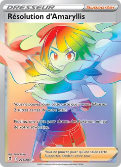 Carte Pokémon Résolution d'Amaryllis 225 — Évolution Céleste
