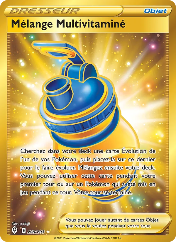 Carte Pokémon Mélange Multivitaminé 229/203 de l'extension Évolution Céleste