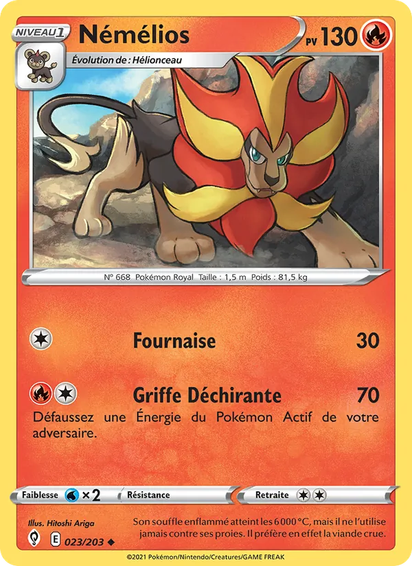 Carte Pokémon Némélios 23/203 de l'extension Évolution Céleste
