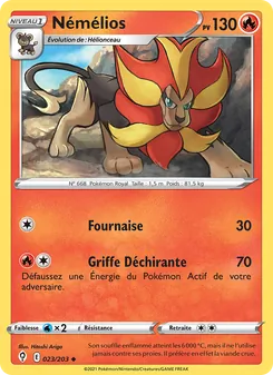 Carte Pokémon Némélios 23 — Évolution Céleste