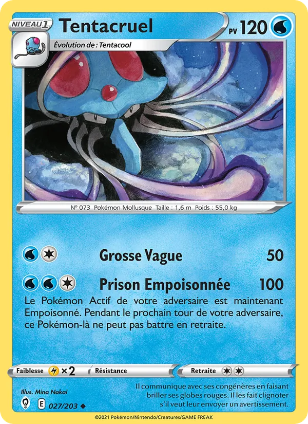 Carte Pokémon Tentacruel 27/203 de l'extension Évolution Céleste