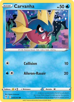 Carte Pokémon Carvanha 35 — Évolution Céleste