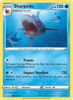 Carte Pokémon Sharpedo 36 — Évolution Céleste