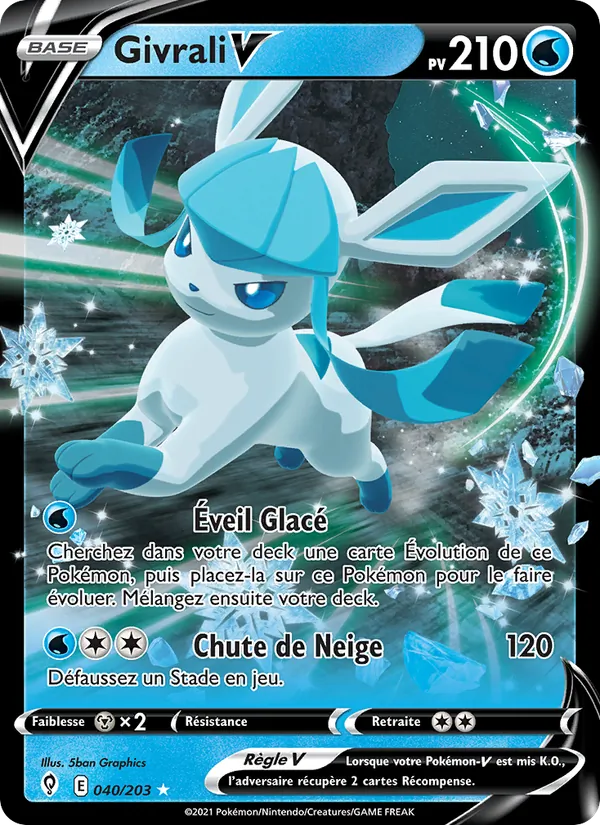 Carte Pokémon Givrali V 40/203 de l'extension Évolution Céleste