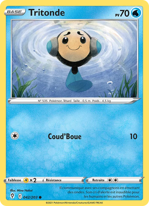 Carte Pokémon Tritonde 42/203 de l'extension Évolution Céleste