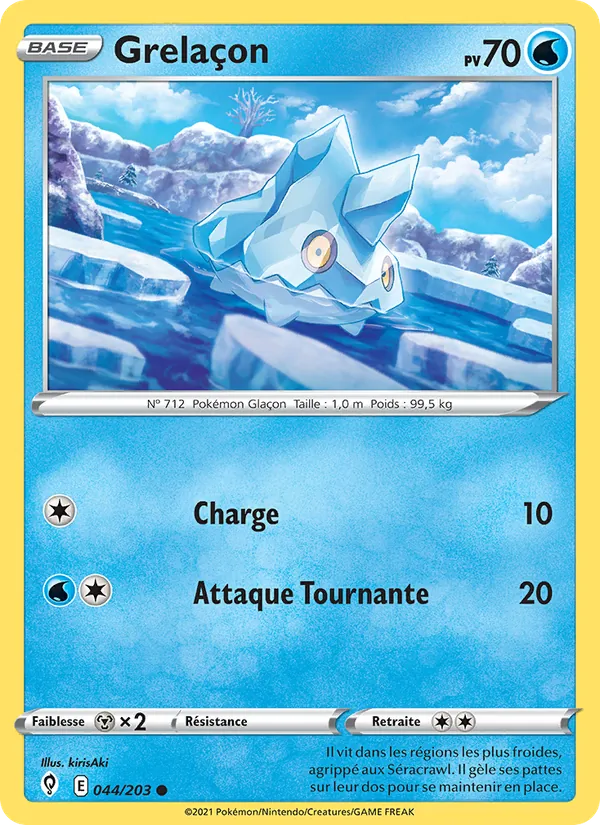 Carte Pokémon Grelaçon 44/203 de l'extension Évolution Céleste