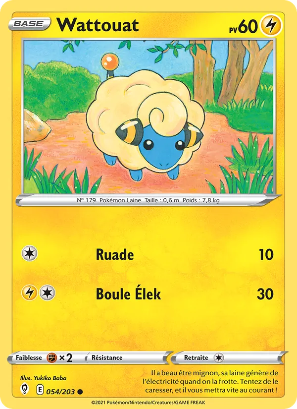 Carte Pokémon Wattouat 54/203 de l'extension Évolution Céleste