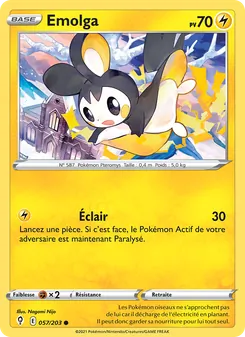 Carte Pokémon Emolga 57 — Évolution Céleste