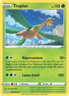 Carte Pokémon Tropius 6 — Évolution Céleste