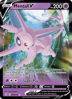 Carte Pokémon Mentali V 64 — Évolution Céleste