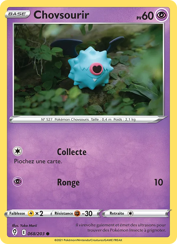 Carte Pokémon Chovsourir 68/203 de l'extension Évolution Céleste
