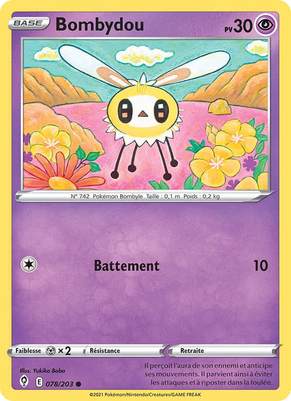 Carte Pokémon Bombydou 78/203 de l'extension Évolution Céleste