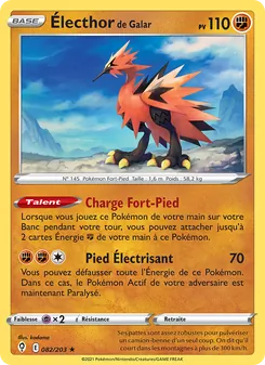 Carte Pokémon Électhor de Galar 82