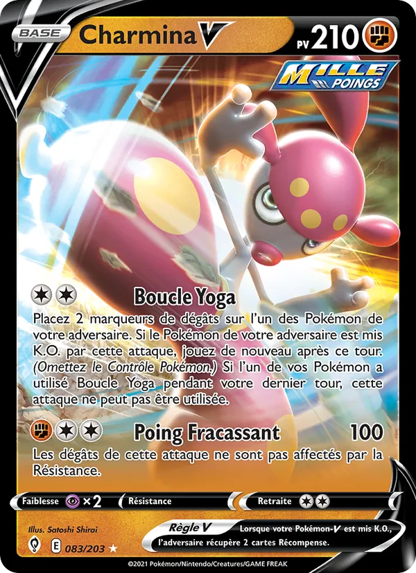 Carte Pokémon Charmina V 83/203 de l'extension Évolution Céleste