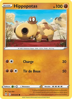 Carte Pokémon Hippopotas 84
