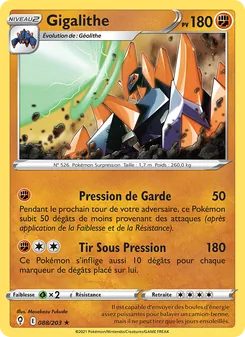 Carte Pokémon Gigalithe 88