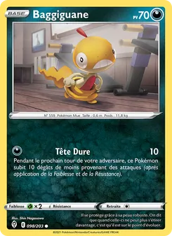Carte Pokémon Baggiguane 98 — Évolution Céleste