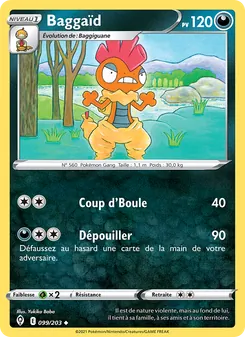 Carte Pokémon Baggaïd 99 — Évolution Céleste